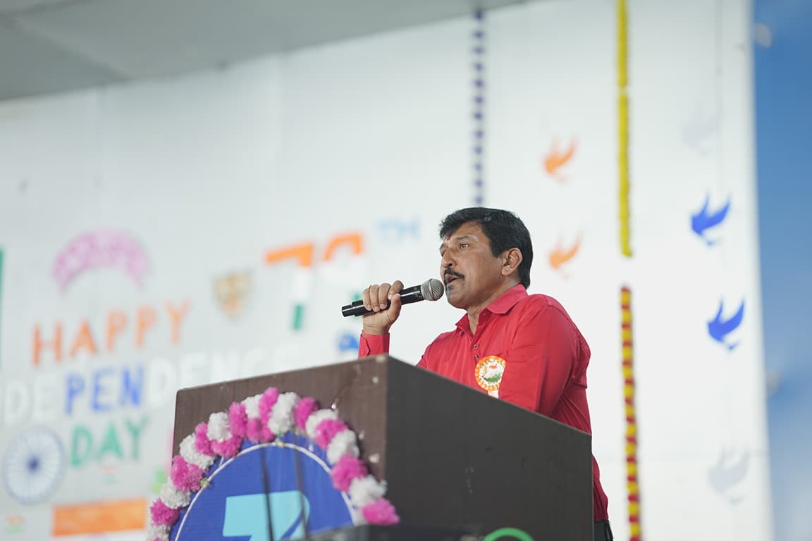 Students taking a bow after the performance